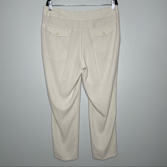 Eileen Fisher System Silk Georgette Crepe Slouchy Ankle Pant In Ivory Size MP - Picture 6 of 9